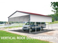 Texas Vertical Roof Double Carport Prices